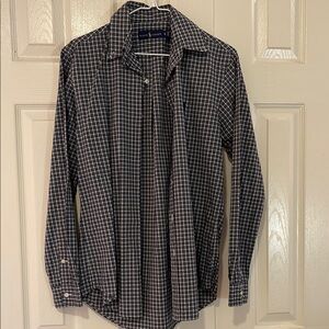 Ralph Lauren Blue Label Black and White Casual Button Down Shirt
